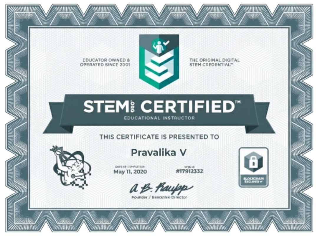 Microbotss Student STEM Certificate